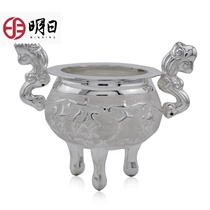 Tomorrow silver incense burner s990 foot silver incense burner silver Buddhist arts and crafts