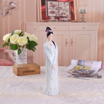 Tang Ziqiang Spring News Female Character Jingdezhen Ceramic Sculpture Crafts Decoration Collection Art Office Decoration