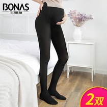  Pregnant womens anti-hook stockings can adjust the abdomen during pregnancy spring and autumn thin models autumn and winter thick plus velvet bottoming pantyhose
