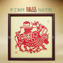 Chinas Ulxian tiger year cut paper pastoral whistle for non-relic handwork finished products China Wind Business sends old foreign gifts