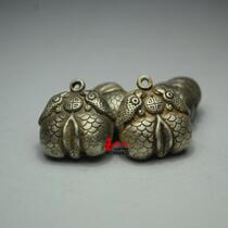 Tibetan old silver small bells Tibetan silver jewelry Silver bells pendant pendant diy Buddha beads hand string accessories wholesale accessories