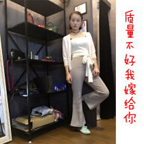 Mens and womens clothing store bag display shelf floor-to-wall wrought iron paint shoe bag display storage rack assembly