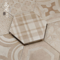 European style retro hexagonal tiles tiles tiles kitchen toilet non-slip floor tiles restaurant background wall tiles balcony cement tiles