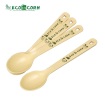 South Korea imported ECO corn starch children spoon 4 loaded baby special biodegradable tableware cartoon eating spoon