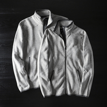 Foreign trade tail single mens outdoor cardigan fleece couple export original single cut autumn and winter stand collar knitted jacket jacket