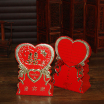 Wedding supplies guest seats record creative table card table card personality seat card red peach heart Table sign
