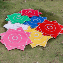 Thickened test linen yarn Northeast Yangko dance hand silk flower octagonal towel square dance two people turn square scarf handkerchief