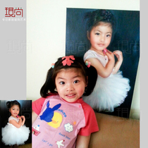 Pure hand-painted personal wedding dress transfer photo production single portrait character portrait oil painting birthday gift customization