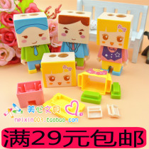 Childrens toy pen knife figure shape pen planing DIY pen knife student wood pencil sharpener June 1 gift