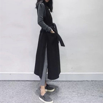 Spring and autumn clothing new womens suit collar Korean long suit vest female slim size horse female foreign style Joker