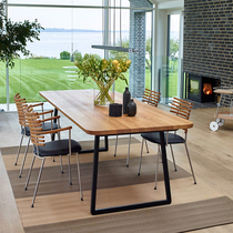 Nordic American wrought iron retro desk solid wood dining table loft writing desk conference table home computer desk desk desk