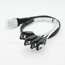 Yunteng WT05 S-0 5m SFF-8087 to 4 SATA line MINI SAS 36p hard disk wire silver Black
