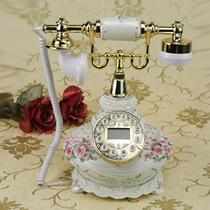 Special European retro craft gifts antique pastoral style resin home antique corded telephone landline
