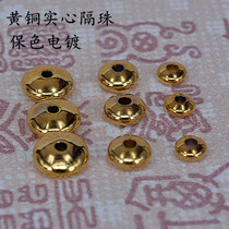 diy pure copper abacus bead separator vacuum plating 24k gold long-lasting color preservation bead bracelet bracelet bracelet material accessories