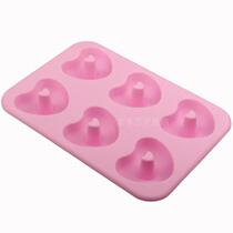 Heart-shaped silicone cake mold 6 with hollow chiffon heart-shaped donuts