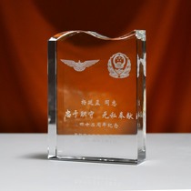 Crystal Trophy Customized Personality Trophy Medal School Enterprise Event Trophy Medal Zhuo He Customization