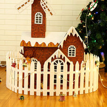 Deer Christmas decorative fence plastic Christmas tree wreath Christmas fence Christmas fence