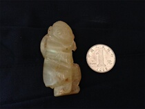 Ming and Qing Dynasties old Jade Boy handlebar has a bump to open the door old jade pendant year early taste good Miscellaneous Fidelity old