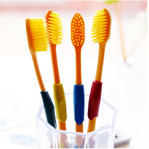 Bamboo charcoal double layer nano resin double wool toothbrush 4 soft hair toothbrush adult soft hair toothbrush super soft hair