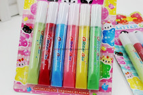 6 Color jelly color puzzle DIY color jelly pen color flash fluorescent brush color greeting card drawing pen