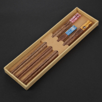 NEWREA New Sharp Chicken Wings Wood Tricolour Flowers Three Mouthed House Chopsticks Home Dress Practicality