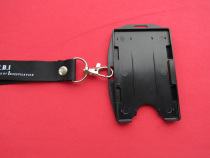 Black double-sided thermal transfer lanyard Lanyard Bureau of Investigation Lanyard Card holder ID cover double-sided card holder