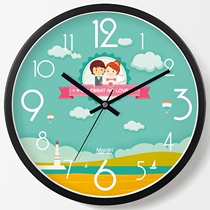 Medin living room wall clock clock clock bedroom mute large wall clock Nordic creative hanging table simple perpetual calendar B074