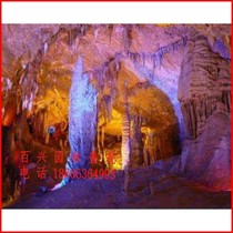 Customized artificial cave cave landscape cement imitation wooden house tree banyan tree luxury hotel decoration large relief mural