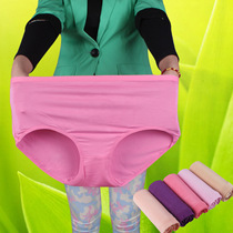 (5 dress) ladies sexy briefs plus fattening up overweight bamboo fiber triangle medium-high waist fat mm underwear