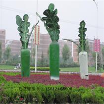 To customize glass fiber reinforced plastic plant sculpture vegetable sculpture square garden simulation radish shape ornaments