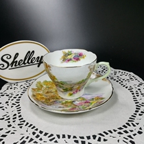 Scheduled UK Shelley Antique Bone Porcelain Small Bridge Flowing Water Scenery Coffee Cup Two Sets of Reserve