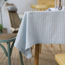 Japanese-style stripes Nordic plain cotton linen simple modern dining table cloth cloths