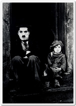 卓别林 电影海报 经典剧照 黑白艺术肖像 装饰画 怀旧