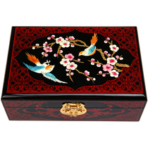 Lacquer jewelry box Chinese jewelry box Chinese specialty gift wooden cosmetic box jewelry box wedding gift