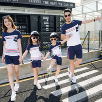 Sister and brother clothes summer clothes 2021 New Tide summer a family of three four family set Mother and son Women
