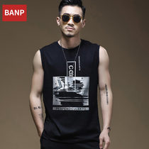Sports vest male fitness shoulder male loose tide sleeve summer cross-column Korean version of personality sleeve-free t-shirt