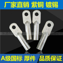 (Zhongzheng)DT-300 square copper wire nose Copper terminal Copper wire ear connector class A national standard tinned