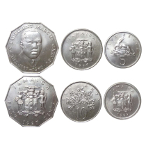 (America) Foreign Coins-A set of 3 Jamaican Coins