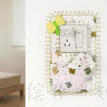Creative pastoral fabric switch with pocket socket set mobile phone charging companion key bag switch set