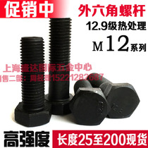 12 9 high strength outside hexagonal screw bolt import screw M12 length 25 30 40 50 60 80