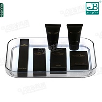 Garbo AS anti-fall plastic tray rectangular plate transparent storage tray bathroom tray Tea Cup tray 8408