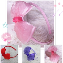 Girl headgear hair accessories six-one table performance childrens hair hoop Korean Princess bow girl headband pink purple