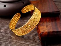 Filament inlaid bracelet * Hanfu * National clothing fashion accessories gold-plated hollow pinching silk * Womens flower bracelet