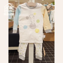 (CreamHouse) Korean bear polka dot baby boy spring and autumn clothes cotton underwear set