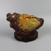  Qingtian stone carving ornaments meet the dragon egg worm fun pretty color essence natural fidelity jade hand craft gift recommendation