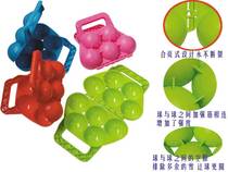 Do snowball model multi-ball clip to form 5 balls at a time plastic clip egg box with snow gun snow bat smiley face clip
