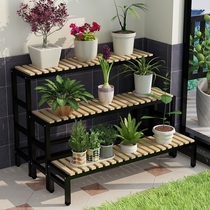 Flower rack Wrought iron multi-layer flower rack Floor-to-ceiling flower rack Balcony living room plant rack Flower pot rack Ladder flower rack