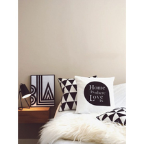 Batha Li Nordic Black and White Strip Letters Sofa cushion pillow bedside pillow - pillow office