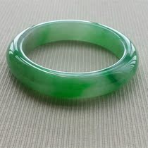 Womens jade bracelet with certificate full Yang green Burmese jade bracelet ice seed floating flower natural high-grade jade bracelet