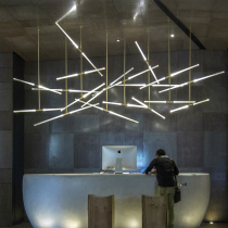 Industrial wind office led restaurant bar Nordic hotel front desk creative personality art modern minimalist chandelier